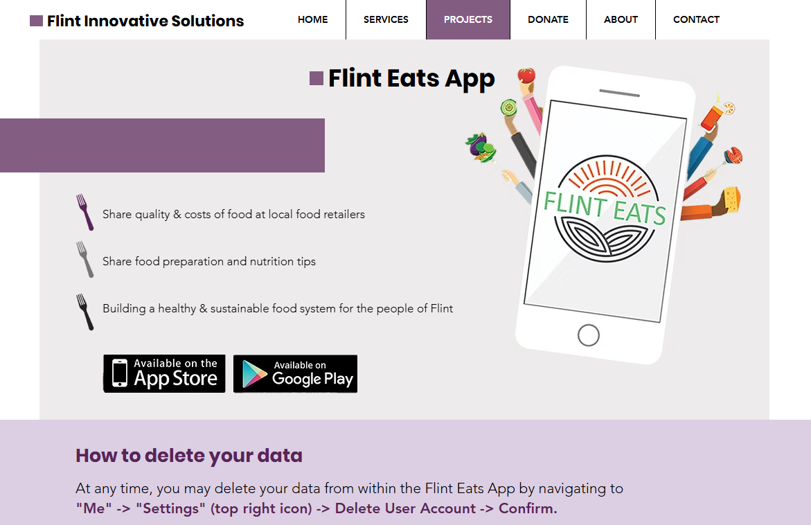 FlintEats — recipe and lifestyle app for residents of Flint, Michigan